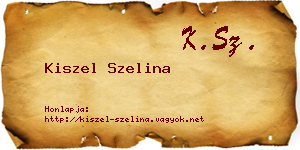 Kiszel Szelina névjegykártya